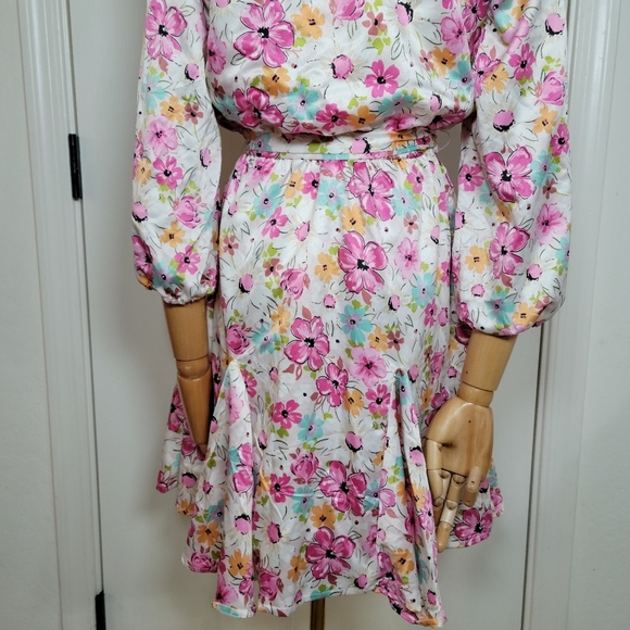 Hayden Los Angeles Pink Fit & Flare Spring Floral Dress Size Small - Picture 9 of 13